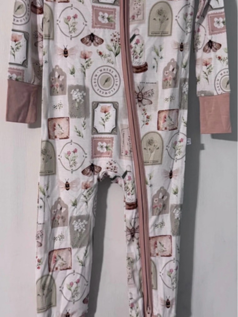 Baby Girls Bamboo Flower Garden One-Piece Romper SIZE 18-24 months